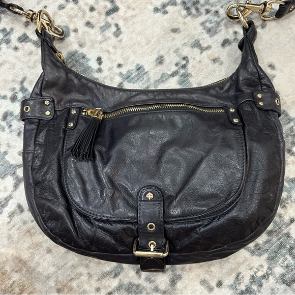 Rebecca Minkoff midnight blue crossbody shoulder leather bag - Picture 1 of 14